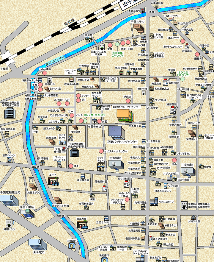 1972年の栄町トルコ風呂MAP
